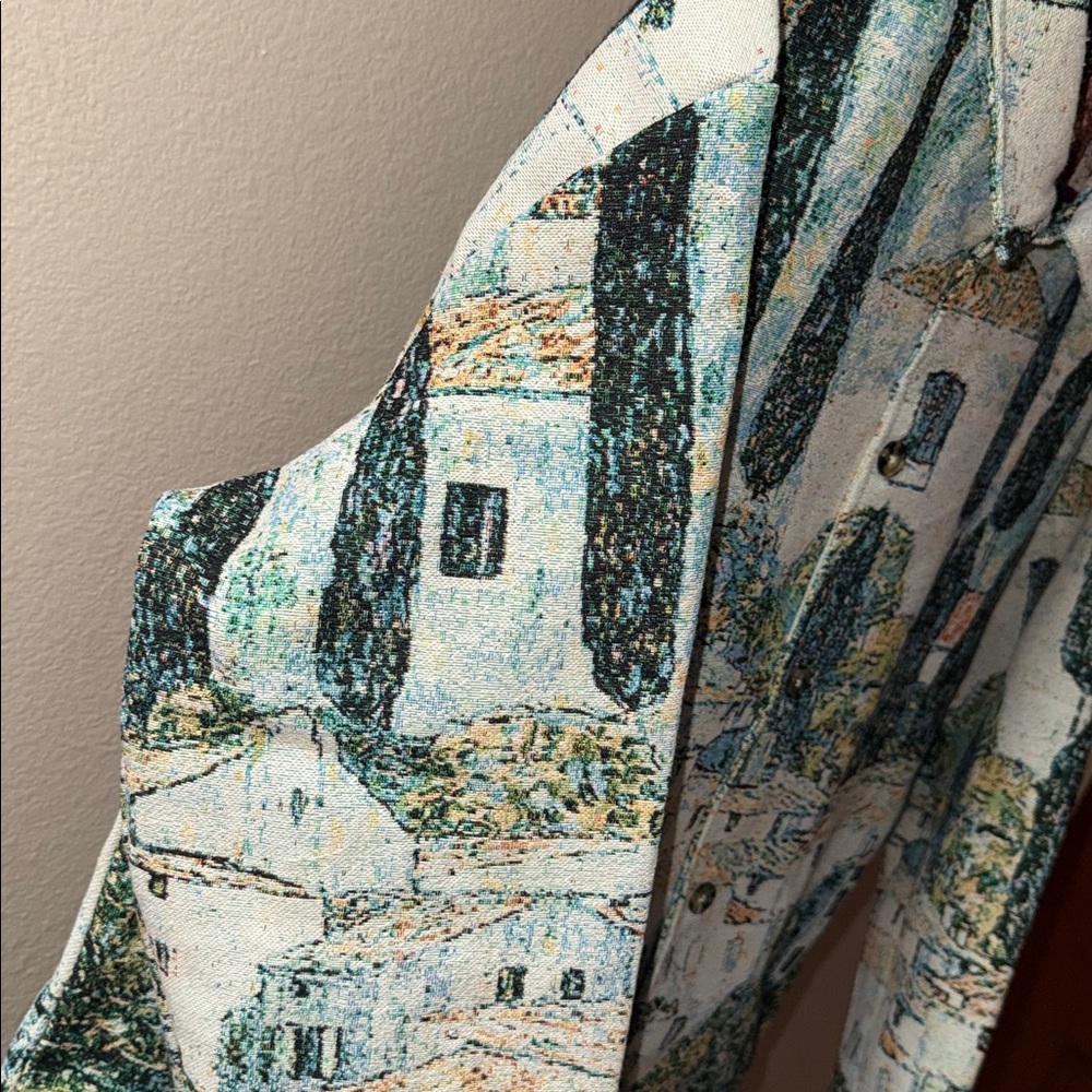 NWT Rebel Vengeance Kirche In Cassone Scenic Tapestry Statement Jacket Men’s M - Picture 5 of 9